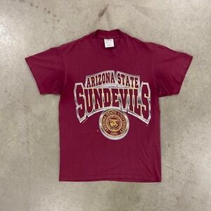 Vintage 90s Arizona State University Sun Devils Oneita Single Stitch T-Shirt M